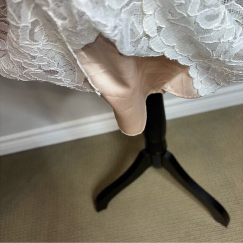 Vivian Diamond Dessy Vintage Lace Cream Mother Of The Bride Dress 12 - Picture 5 of 12